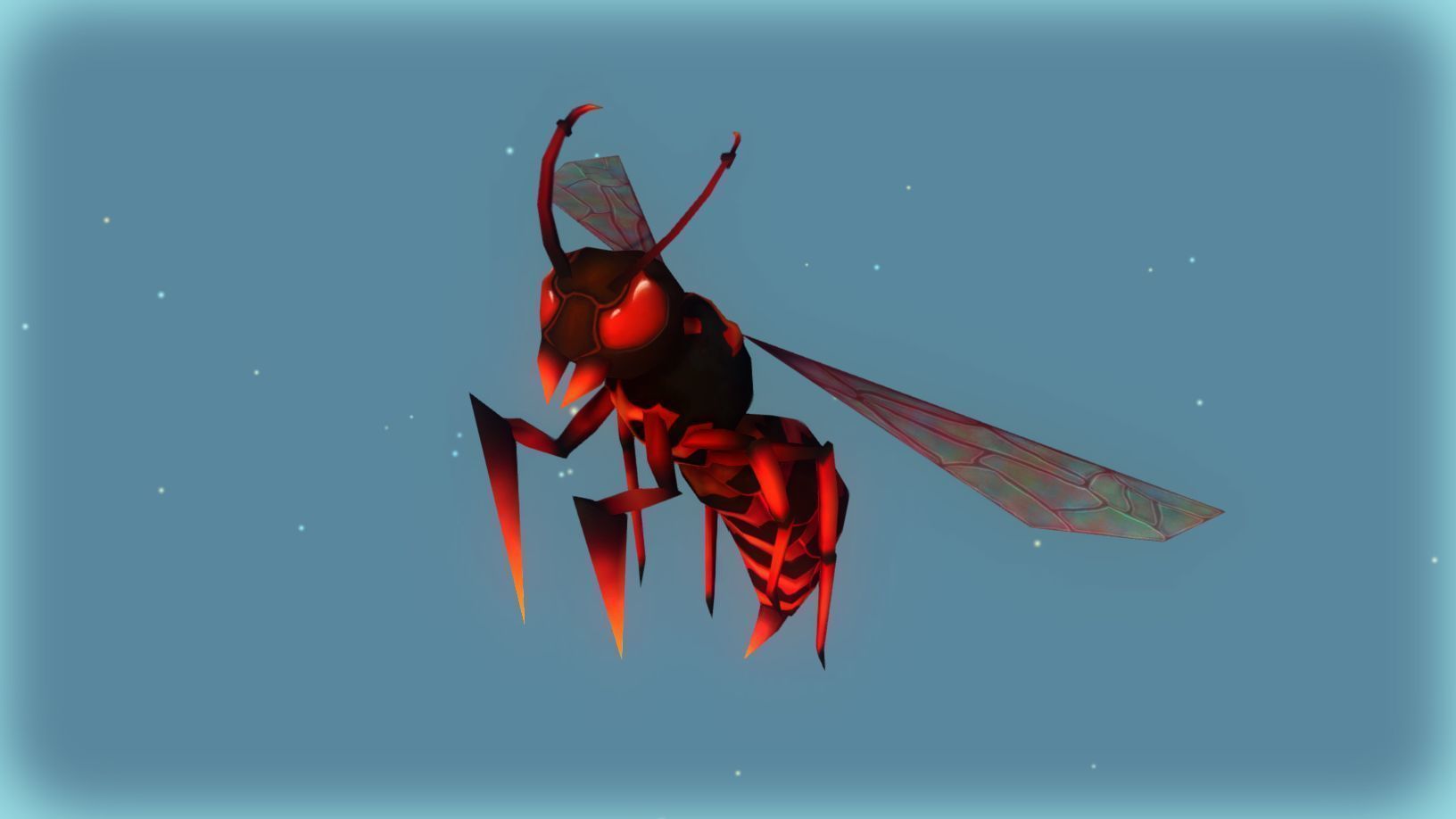Animated Wasps Pack Low-poly 3D model_8