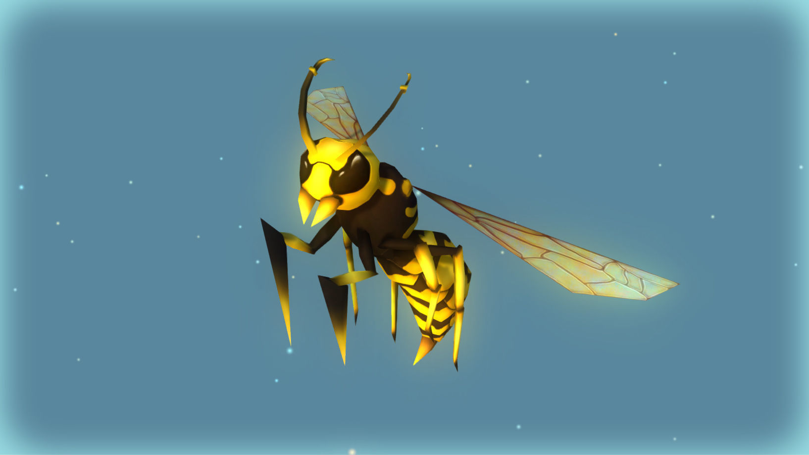 Animated Wasps Pack Low-poly 3D model_2