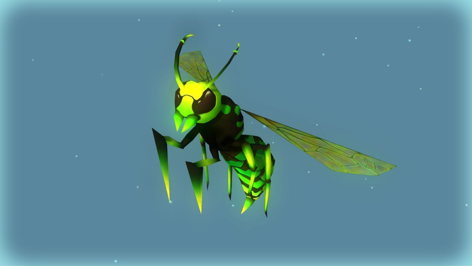 Animated Wasps Pack Low-poly 3D model_3