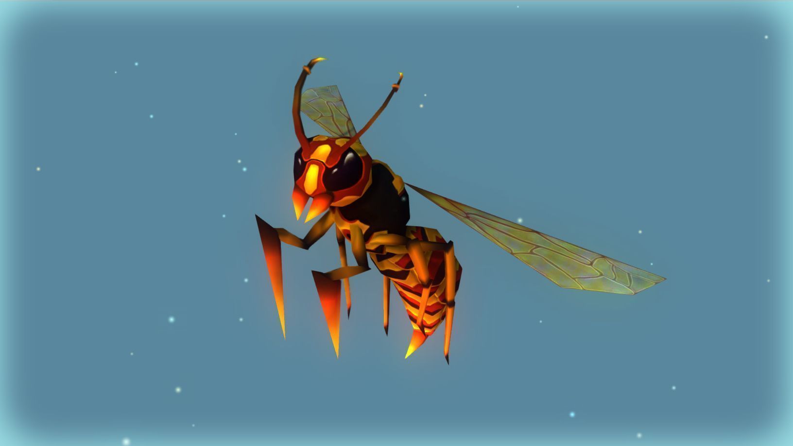 Animated Wasps Pack Low-poly 3D model_6