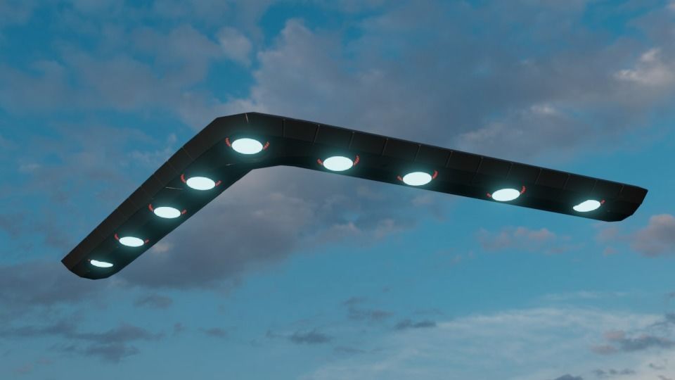 V-Shaped UFO Version 2 3D model_0