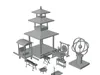 3D model Low Poly Ancient China Set - 24 Assets VR / AR / low-poly ...
