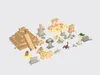 3D model Low Poly Sand-buried Ancient Ruins Set - 21 Assets VR / AR ...