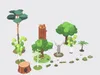 3D model Low Poly Old-growth Forest Set - 20 Assets VR / AR / low-poly ...