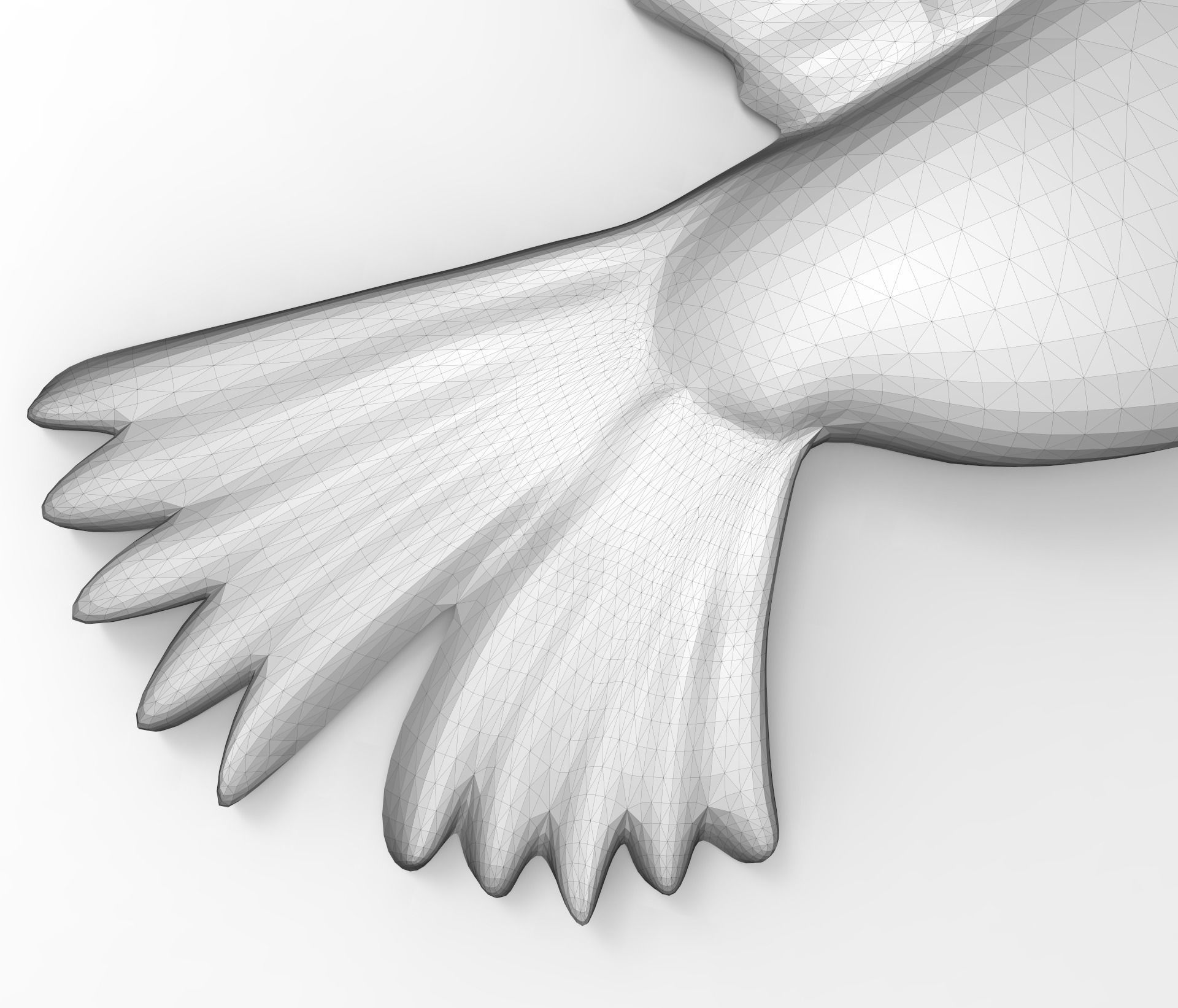 Dove base relief 3D print model_2