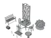 3D model Low Poly Garden Tea Party Set - 21 Assets VR / AR / low-poly ...