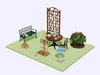 3D model Low Poly Garden Tea Party Set - 21 Assets VR / AR / low-poly ...
