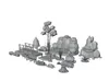 3D model Low Poly Waterfall Glen Set - 20 Assets VR / AR / low-poly ...