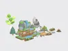 3D model Low Poly Waterfall Glen Set - 20 Assets VR / AR / low-poly ...