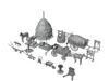 3D model Low Poly Horse-drawn Farming Set - 21 Assets VR / AR / low ...