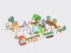 3D model Low Poly Forest Adventure Park Set - 21 Assets VR / AR / low ...