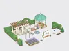 3D model Low Poly Formal Hedge Garden Set - 23 Assets VR / AR / low ...