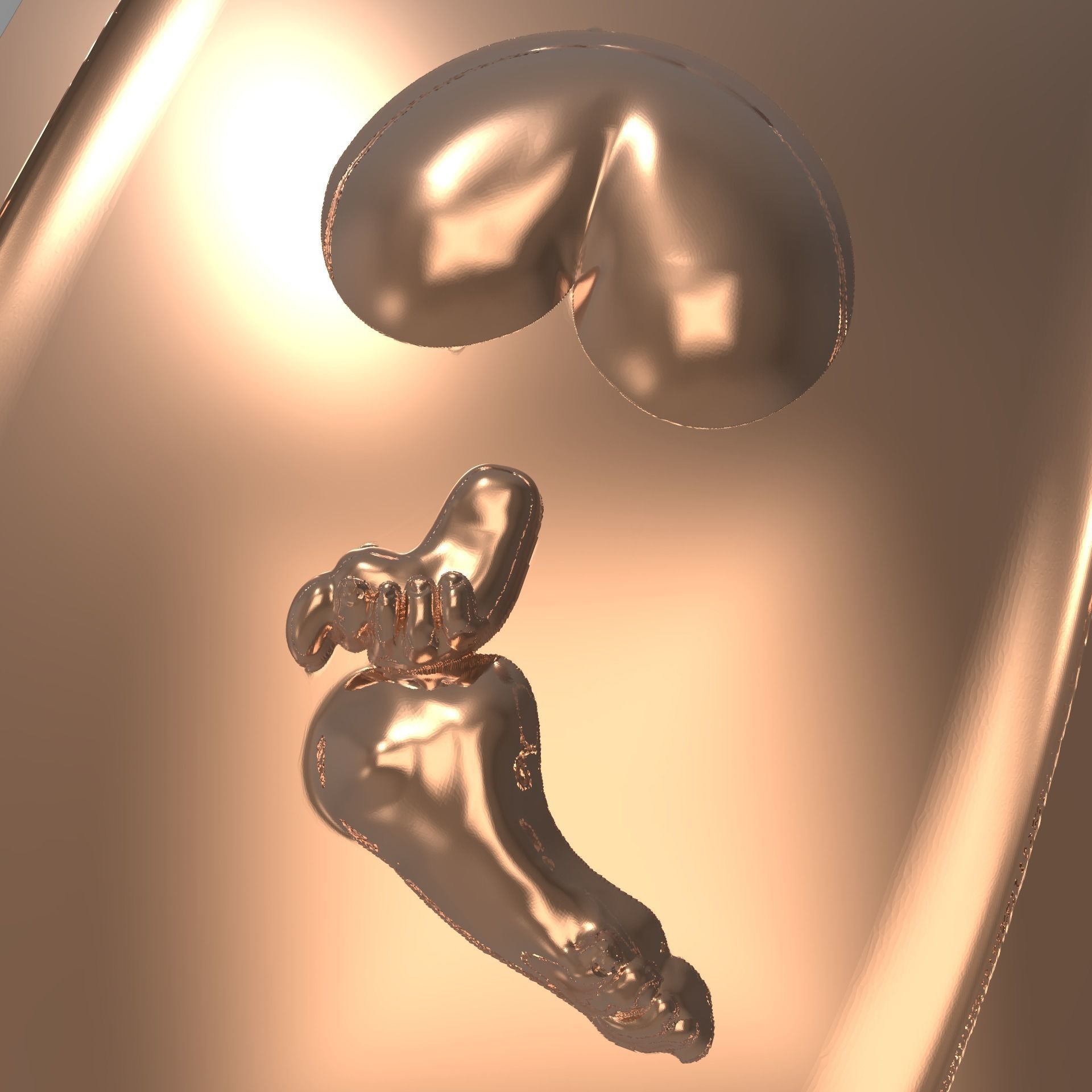 Beautiful lady takes a bath Bas relief 3D print model_4