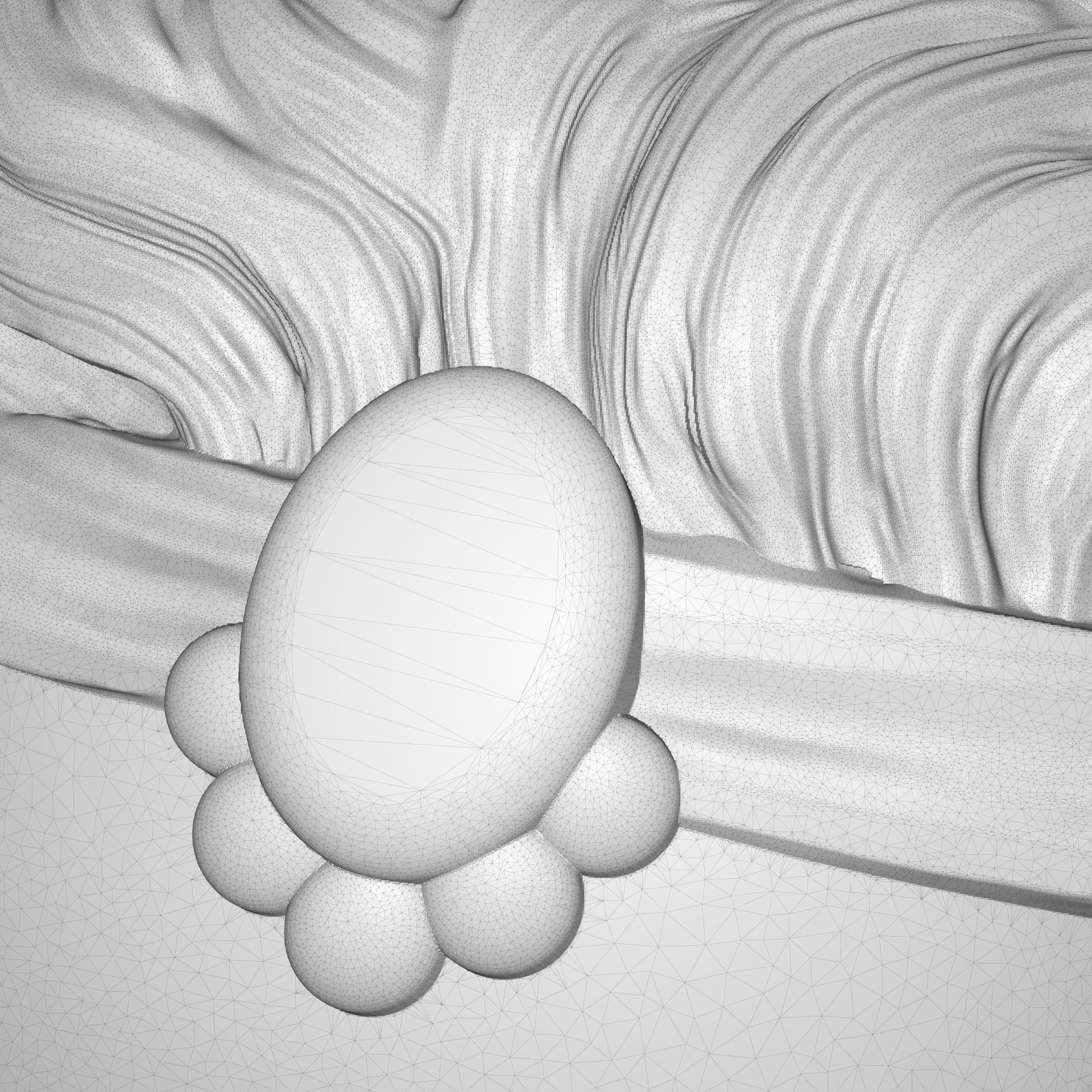 Beautiful lady face Bas relief for CNC Free 3D print model_8