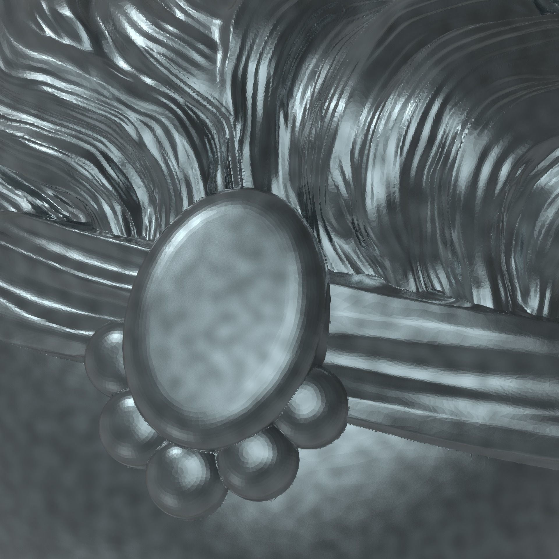 Beautiful lady face Bas relief for CNC Free 3D print model_4