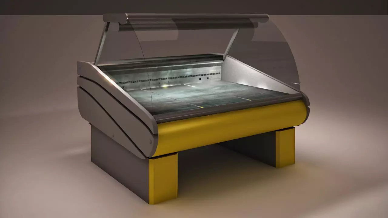Market Fridge 125 cm 3D model_0