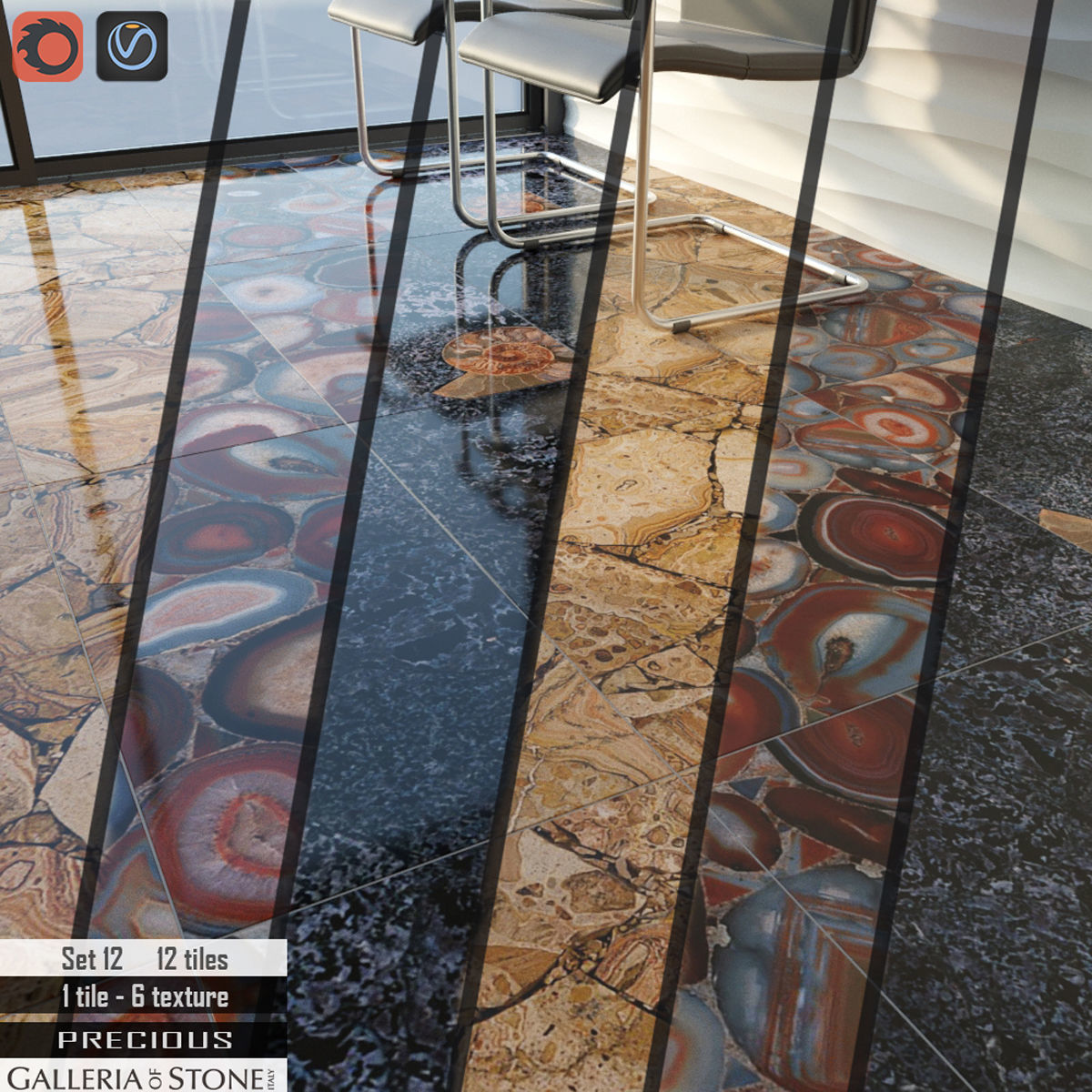 Galleria of Stone Italy Set 12 3D model_1