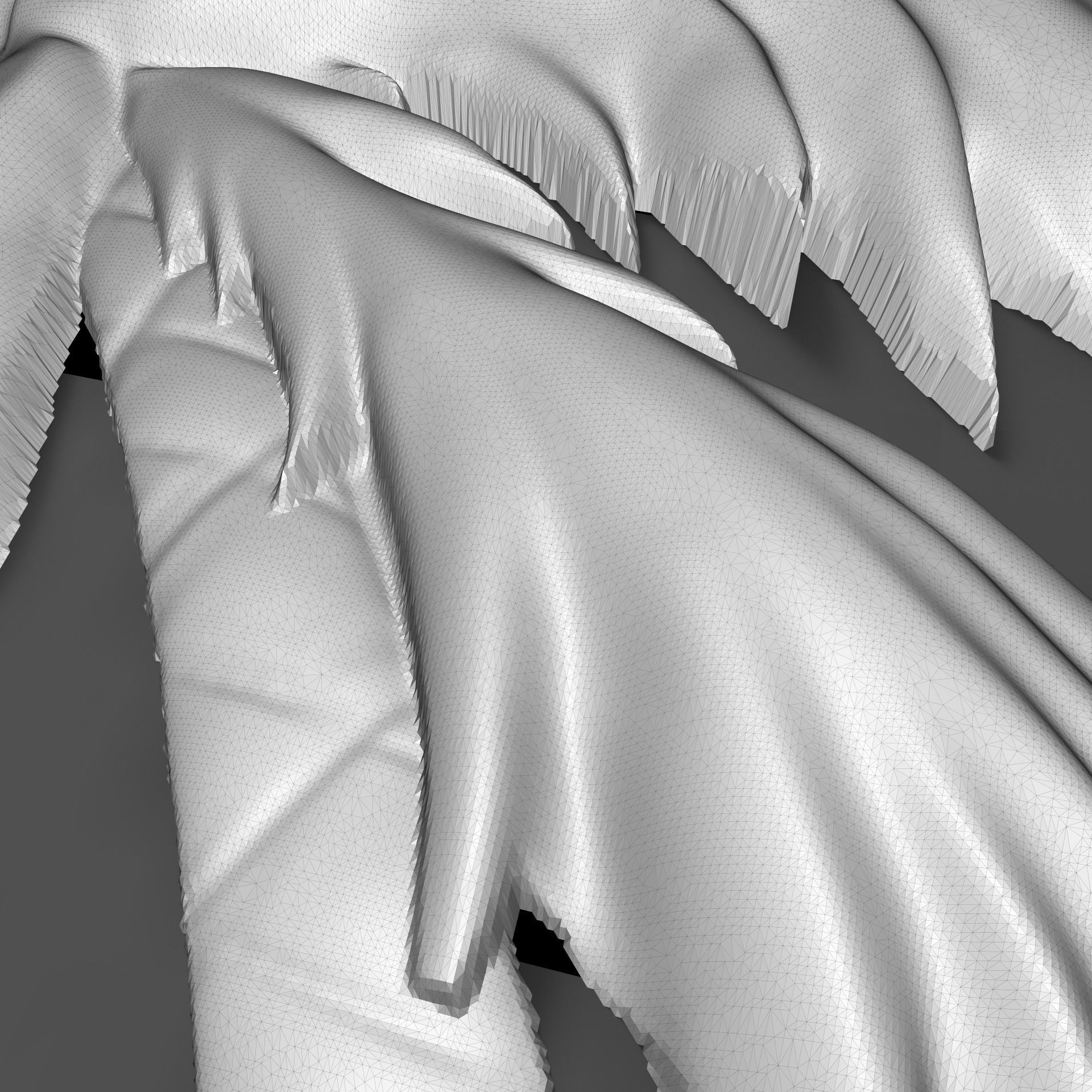 Palm tree bas relief bas relief for CNC 3D print model_5