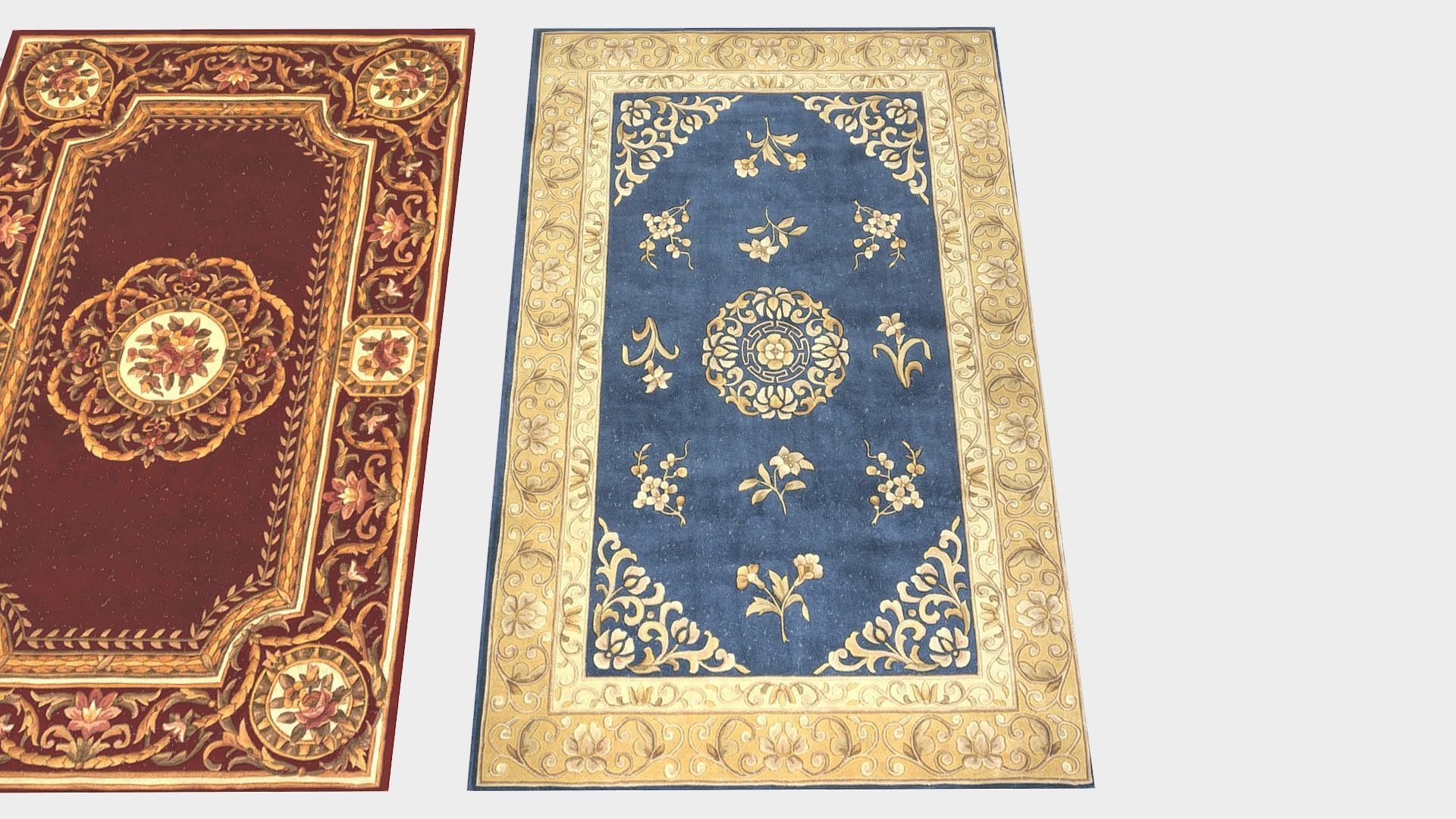Low poly game ready carpet and rug collection Low-poly 3D model_6