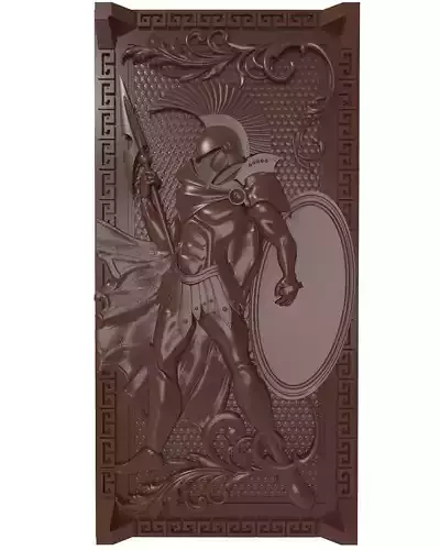 Spartan warrior bas relief for CNC 3D print model