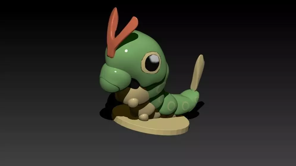 Caterpie pokemon caterpillar 3D print model_0