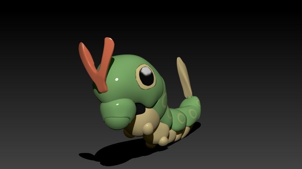Caterpie pokemon caterpillar 3D print model_1