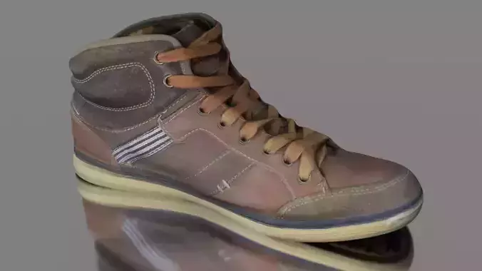 Sneaker 3D model low poly Low-poly 3D model