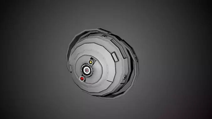 Low-Poly PBR Sphere Bot -- Game-Ready Low-poly 3D model