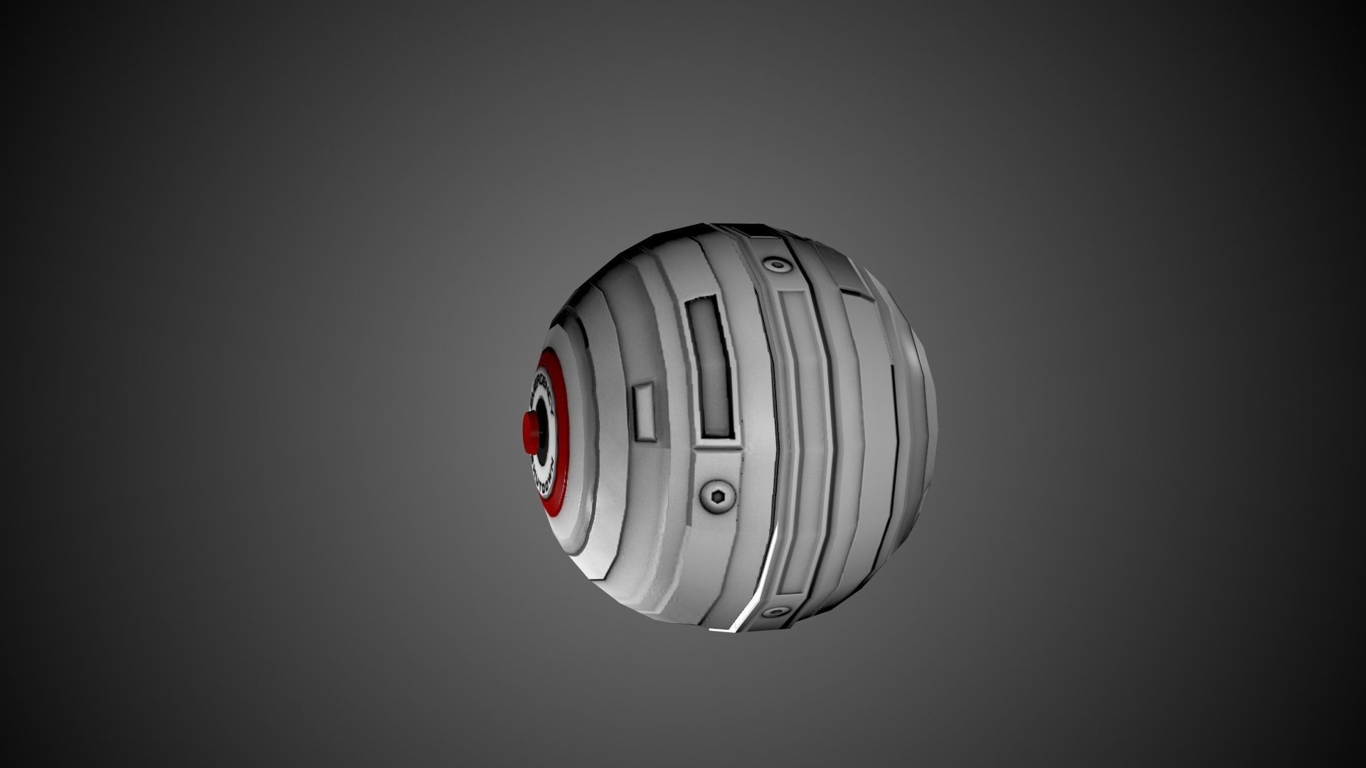 Low-Poly PBR Sphere Bot -- Game-Ready Low-poly 3D model_5