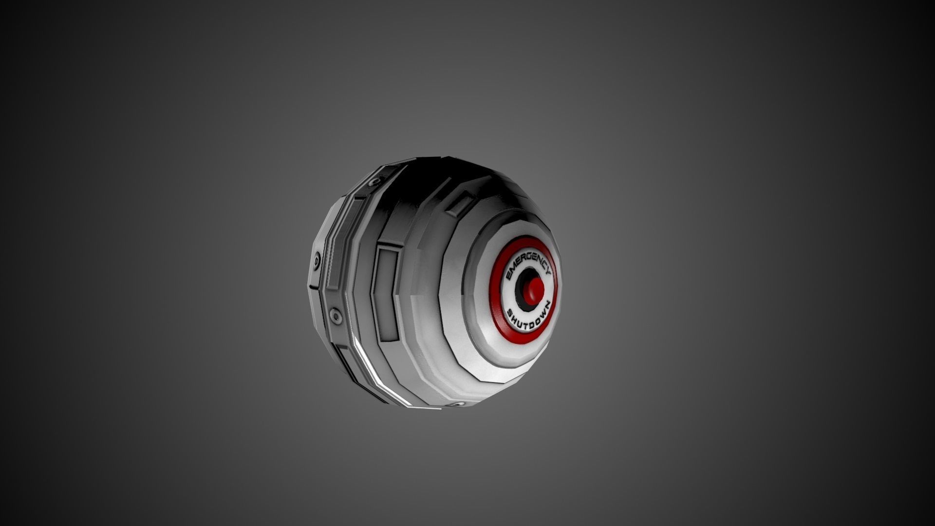 Low-Poly PBR Sphere Bot -- Game-Ready Low-poly 3D model_3