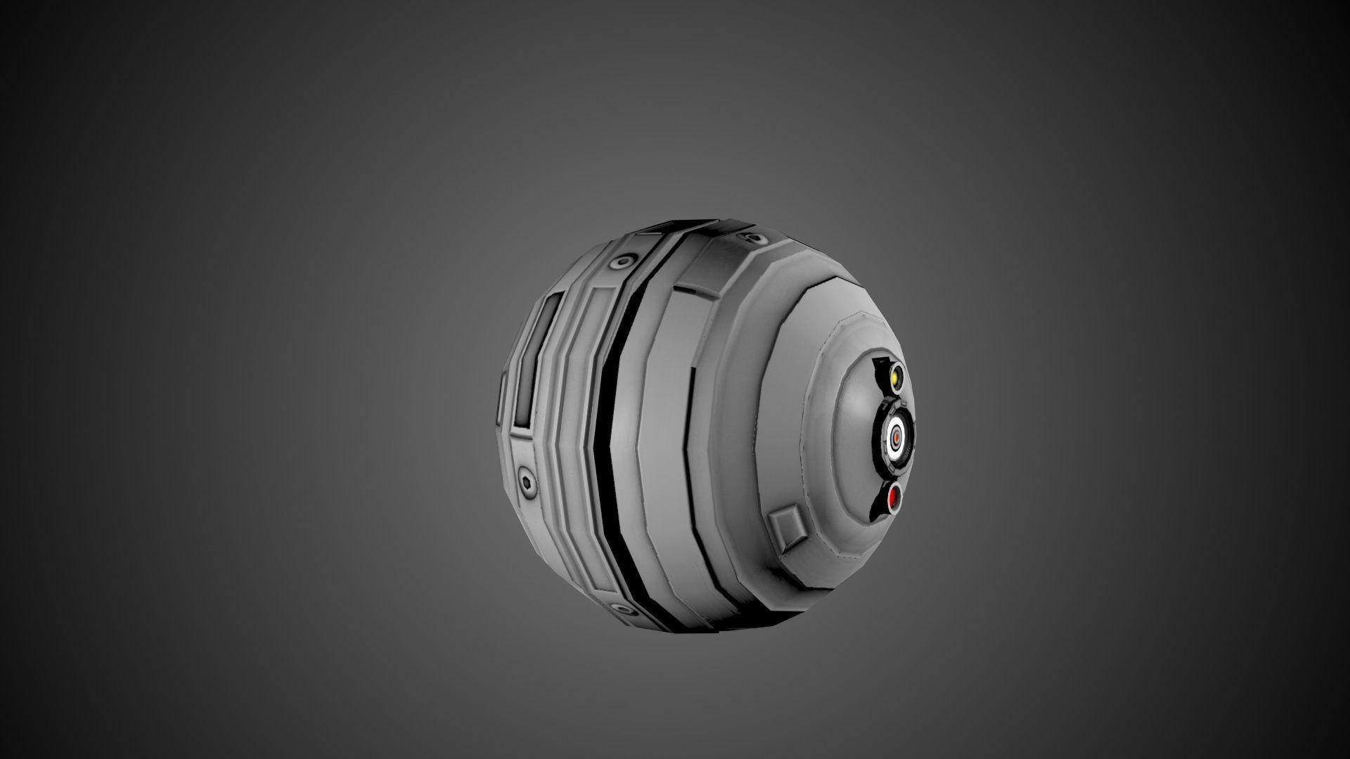 Low-Poly PBR Sphere Bot -- Game-Ready Low-poly 3D model_6