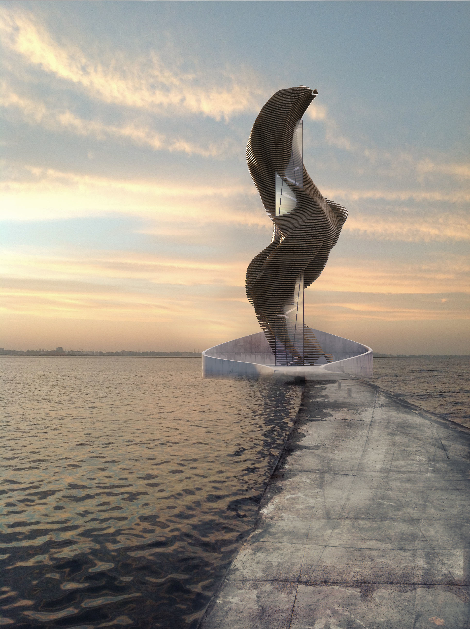 THE CITY PARAMETRIC LIGHTHOUSE 3D model_1