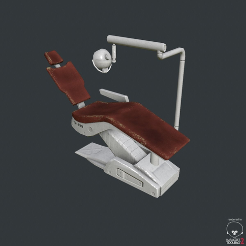 Dental Chair 3D model Low-poly 3D model