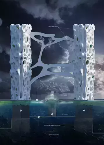 Concept architectural object 3D model