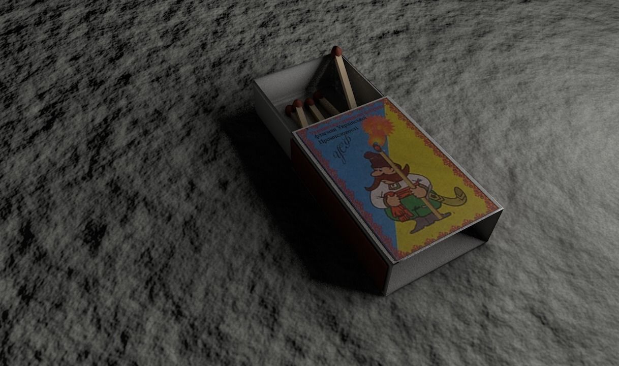Matchbox box 3D model_1