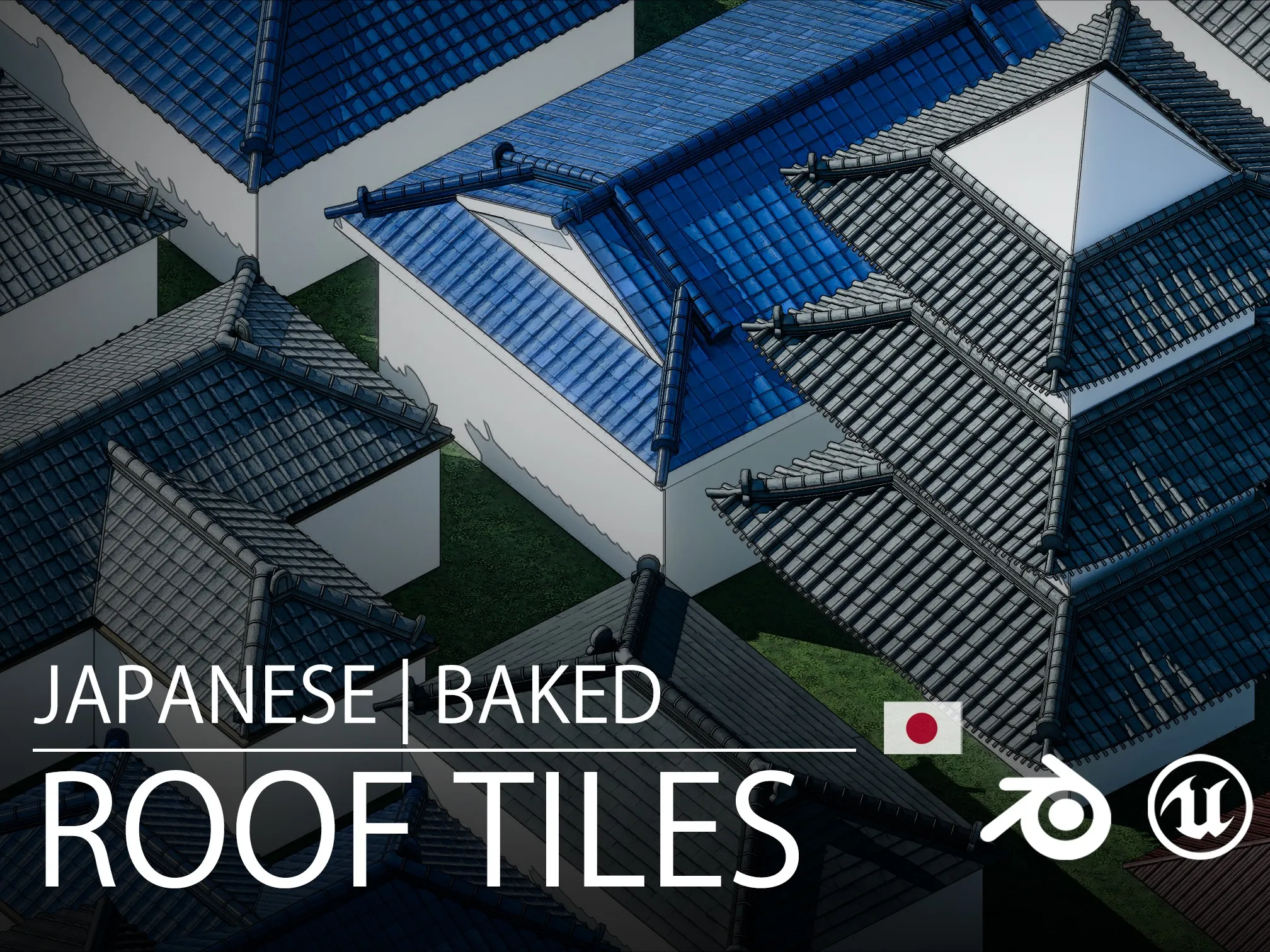 3D model Japanese Baked Roof Tiles VR / AR / low-poly | CGTrader