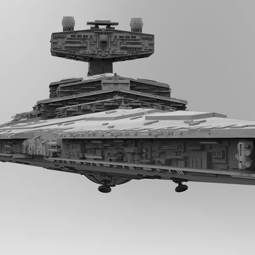 Imperial II Star Destroyer Star Wars - High detail level 3D model_6