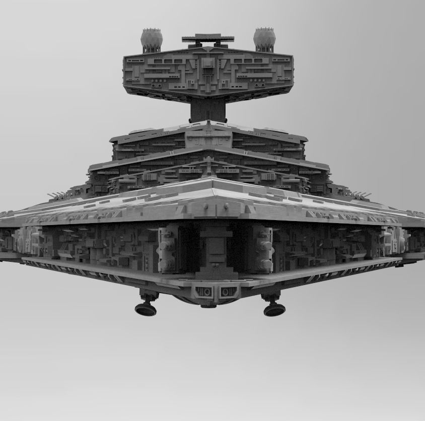 Imperial II Star Destroyer Star Wars - High detail level 3D model_8