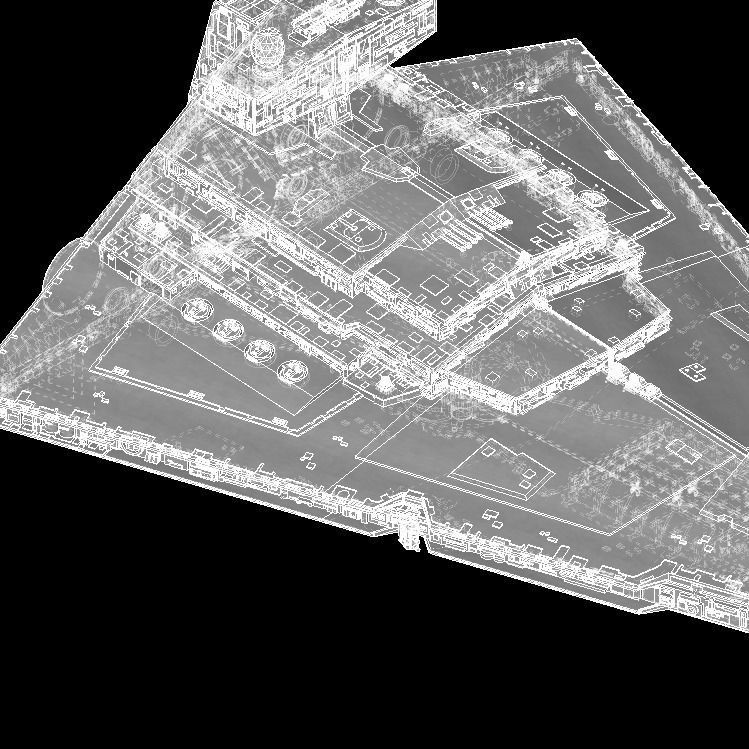 Imperial II Star Destroyer Star Wars - High detail level 3D model_20