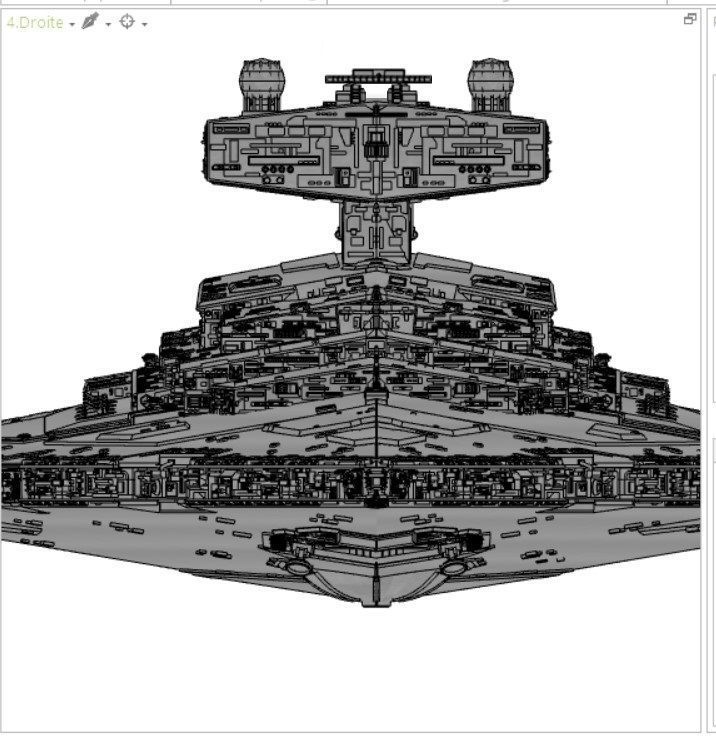 Imperial II Star Destroyer Star Wars - High detail level 3D model_17