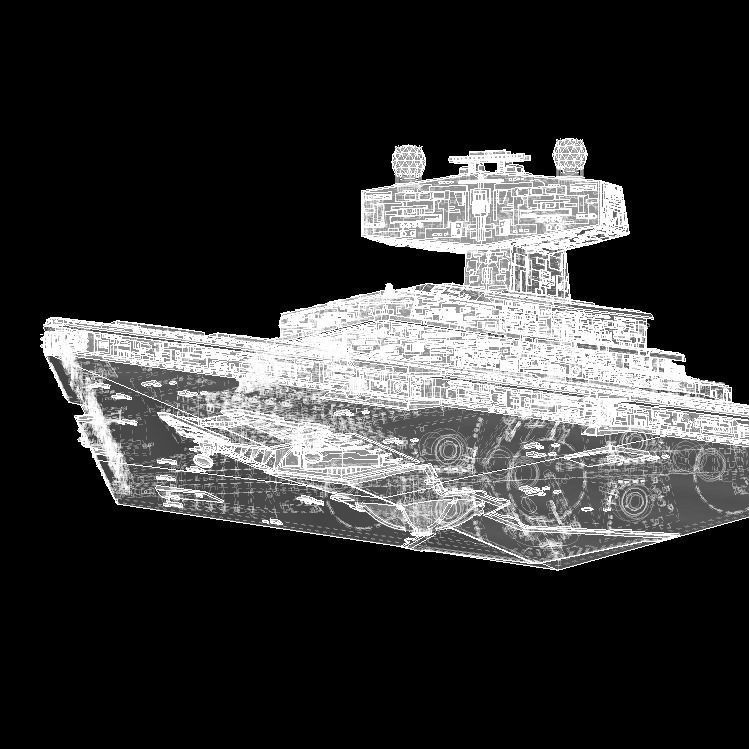 Imperial II Star Destroyer Star Wars - High detail level 3D model_19
