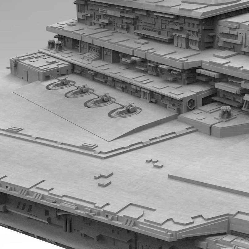 Imperial II Star Destroyer Star Wars - High detail level 3D model_12