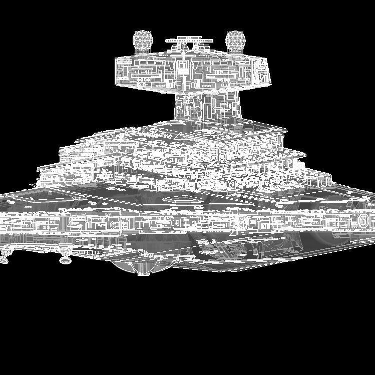 Imperial II Star Destroyer Star Wars - High detail level 3D model_23