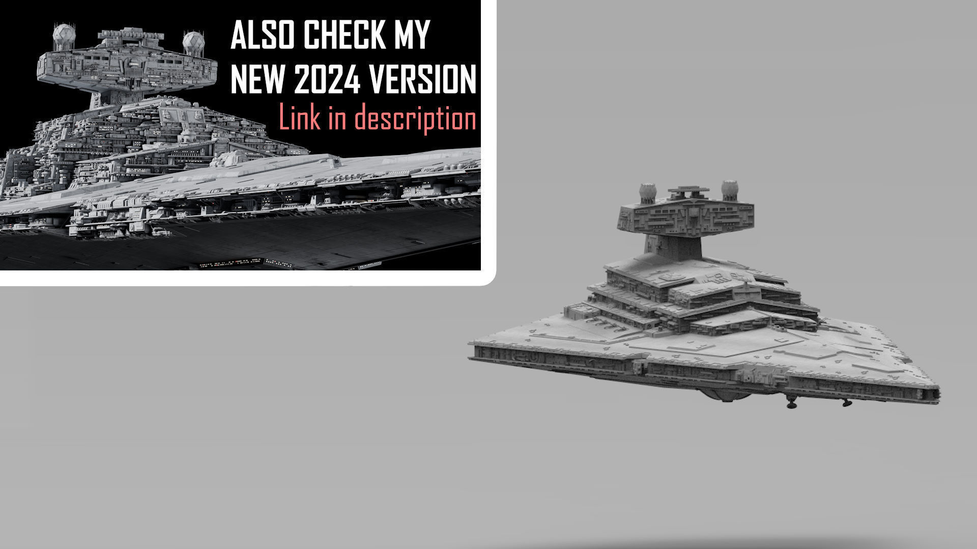 Imperial II Star Destroyer Star Wars - High detail level 3D model_3