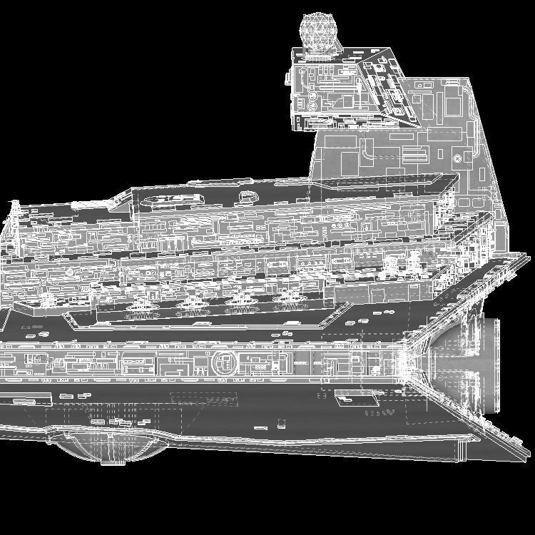 Imperial II Star Destroyer Star Wars - High detail level 3D model_21