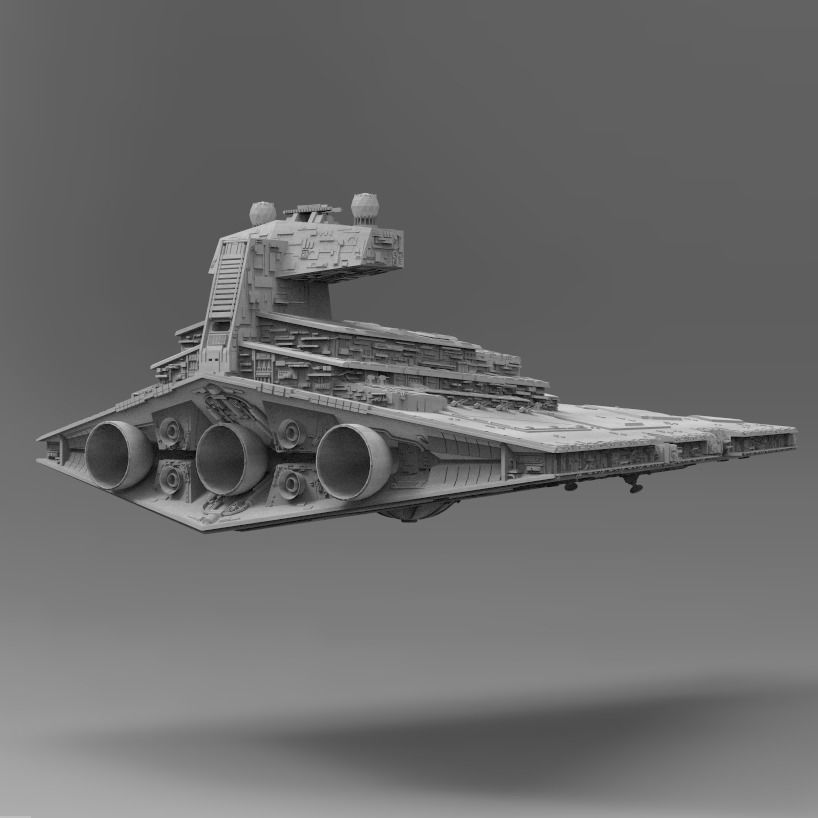 Imperial II Star Destroyer Star Wars - High detail level 3D model_10