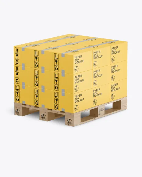 Industrial Pallet with Cardboard Boxes Mockup Texture | CGTrader