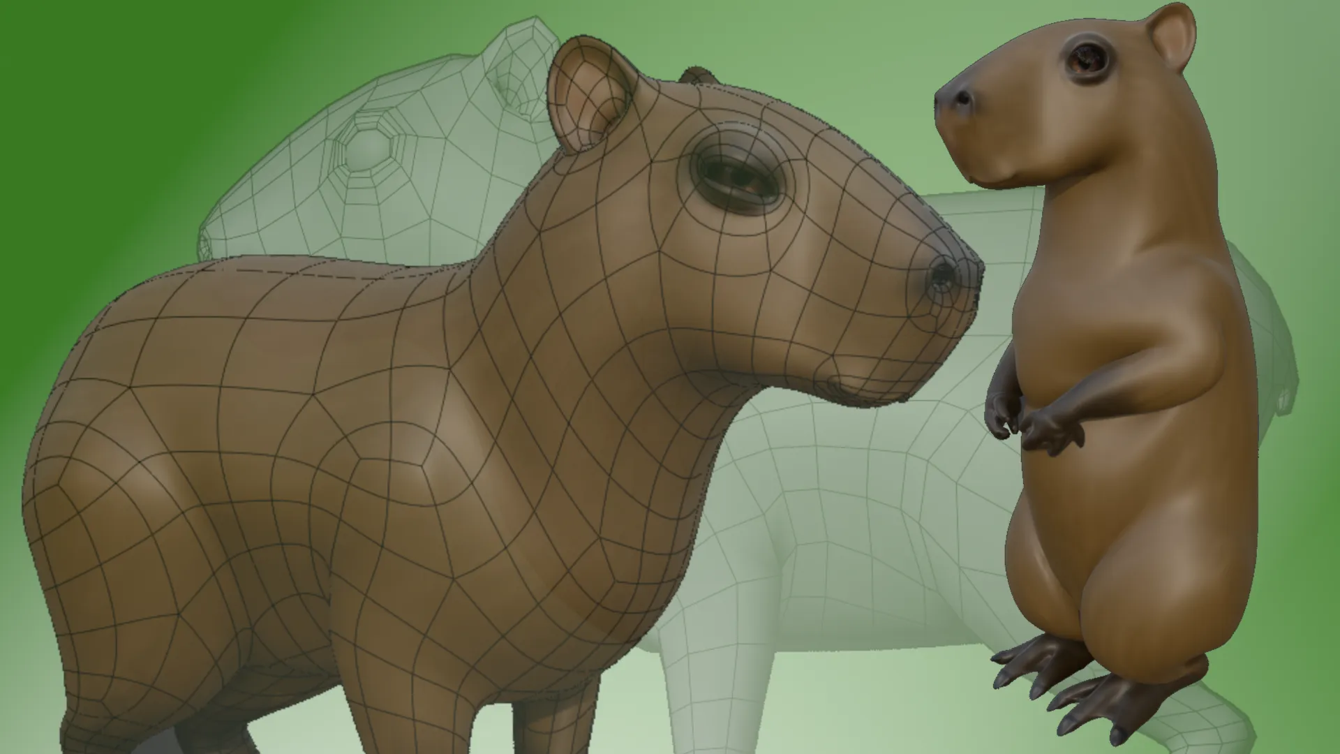 3D model Chibi Capybara VR / AR / low-poly | CGTrader