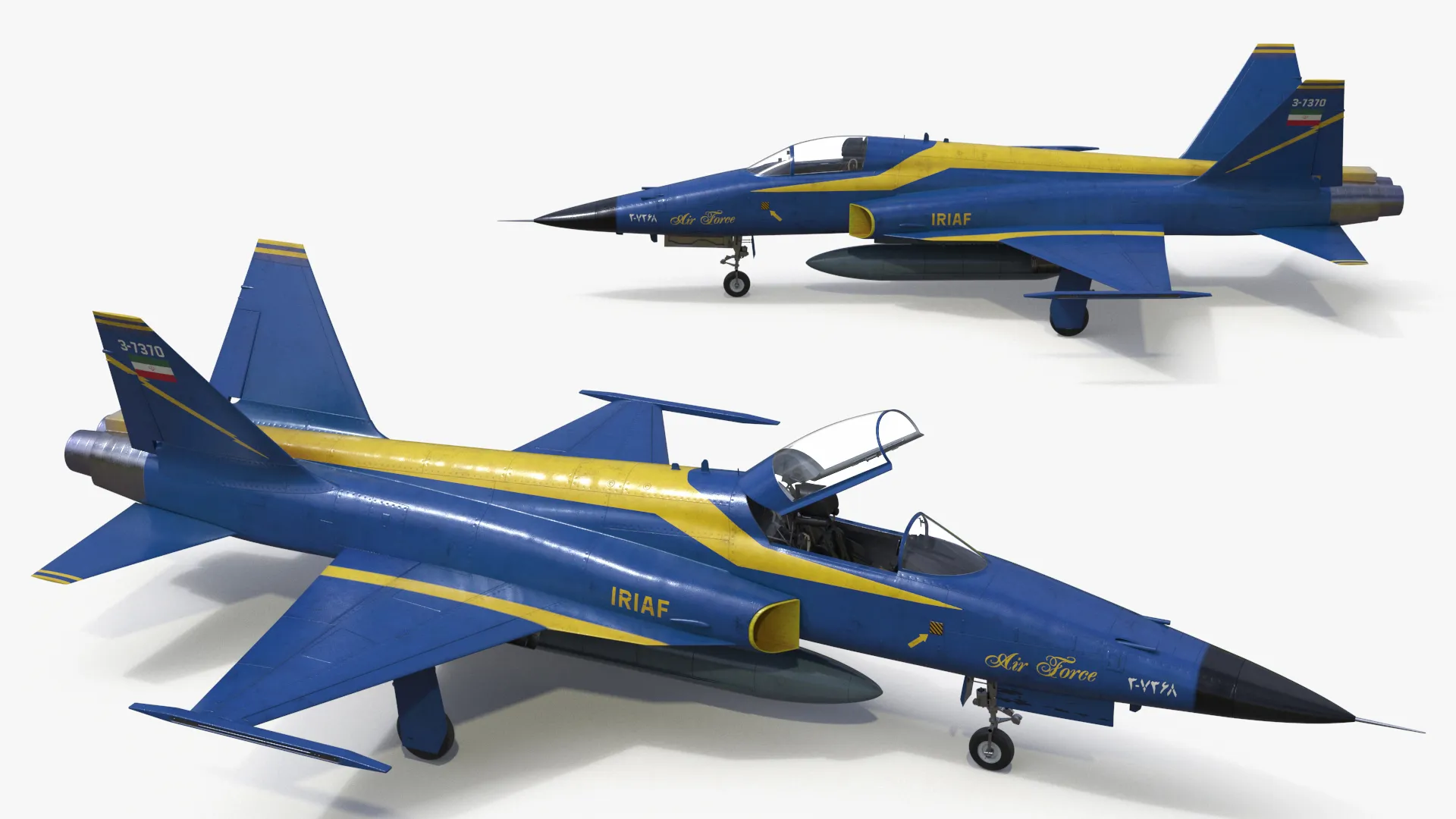 HESA Saeqeh Iranian Combat Aircraft Blue 3D model | CGTrader
