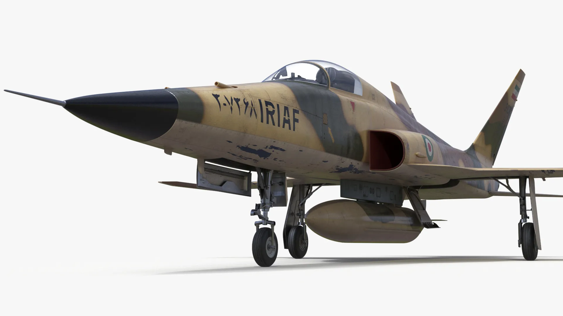 Basic Abstract 3d Modeling Iranian HESA Saeqeh Fighter Aircraft Simplified 3D model | CGTrader